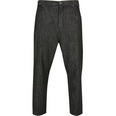 Urban Classics Herrar cropped tapered jeans, Äkta svart tvättad, 34 SE Urban Classics Herrar cropped tapered jeans, Äkta svart tvättad, 34 SE