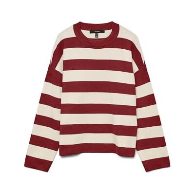 VERO MODA Vmsilje Ls O-hals boxy tröja Noos, syrah, S VERO MODA Vmsilje Ls O-hals boxy tröja Noos, syrah, S