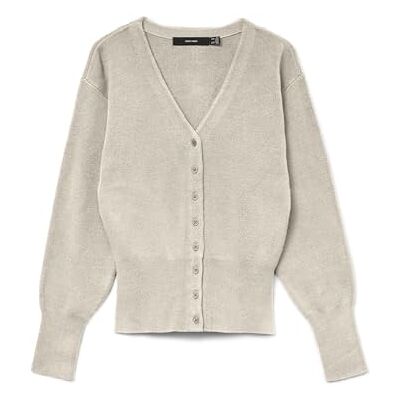VERO MODA Vmsaba Ls V-hals cardigan, Björk, XS VERO MODA Vmsaba Ls V-hals cardigan, Björk, XS