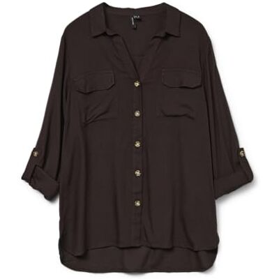 VERO MODA Vmbumpy L/S Shirt New WVN Ga Noos, Choklad tårta, M VERO MODA Vmbumpy L/S Shirt New WVN Ga Noos, Choklad tårta, M
