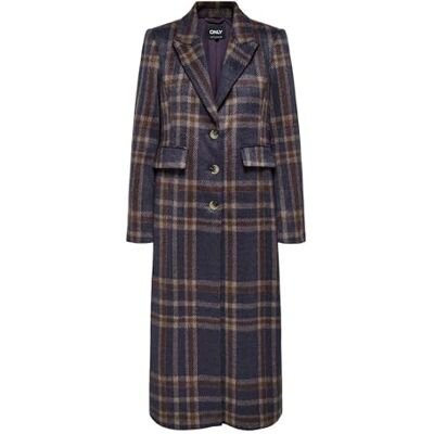 ONLY Onlcoris Life Check Coat Otw, Plum Perfect, XS ONLY Onlcoris Life Check Coat Otw, Plum Perfect, XS