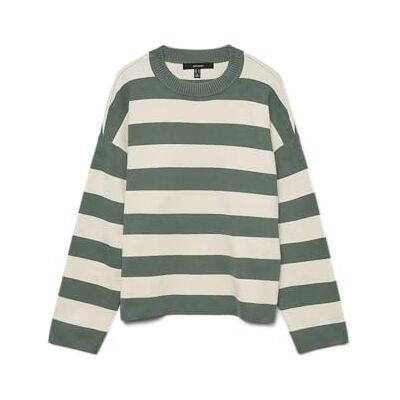 VERO MODA Vmsilje Ls O-hals boxy tröja Noos, Laurelkrans, XL VERO MODA Vmsilje Ls O-hals boxy tröja Noos, Laurelkrans, XL