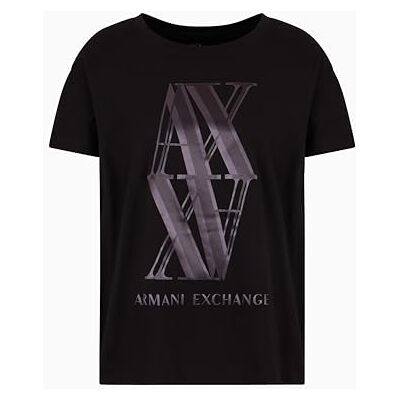 Giorgio Armani dam Arte Sella, macro foil logotyp, normal passform, svart, S, svart, S Giorgio Armani dam Arte Sella, macro foil logotyp, normal passform, svart, S, svart, S