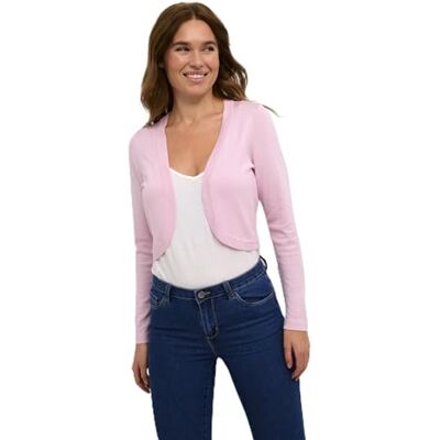KAFFE Kvinnors bolero långärmad vanlig passform öppen framsida runda kanter dam, Rosa dimma, XL KAFFE Kvinnors bolero långärmad vanlig passform öppen framsida runda kanter dam, Rosa dimma, XL
