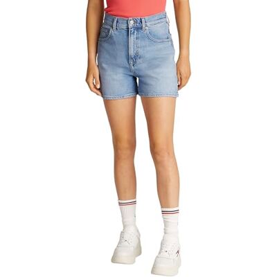 Tommy Jeans dam mamma kort BI0112 5 fickor shorts, Denim, 26W, Denim (denim ljus), 26W Tommy Jeans dam mamma kort BI0112 5 fickor shorts, Denim, 26W, Denim (denim ljus), 26W