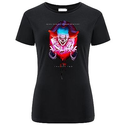 ERT GROUP Warner Bros. It 020, Kortärmad T-shirt dam, 100% bomull, Ensidigt levande tryck, Size L, Black, Sömlös design, Smidigt och elastiskt tyg för vardaglig lätthet ERT GROUP Warner Bros. It 020, Kortärmad T-shirt dam, 100% bomull, Ensidigt levande tryck, Size L, Black, Sömlös design, Smidigt och elastiskt tyg för vardaglig lätthet