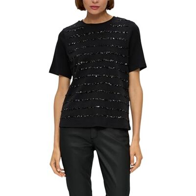 s.Oliver BLACK LABEL Dam T-shirt med paljetter, 99 d3, 38 s.Oliver BLACK LABEL Dam T-shirt med paljetter, 99 d3, 38