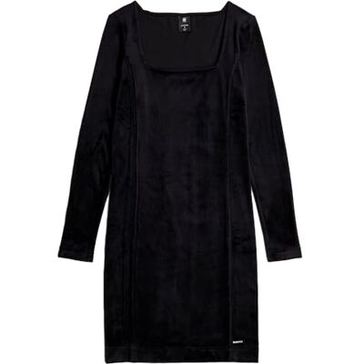 G-STAR RAW Sammet smal klänning, Svart (Dk Black D25040-d422-6484), XL G-STAR RAW Sammet smal klänning, Svart (Dk Black D25040-d422-6484), XL