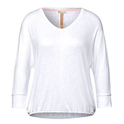 Street One dam sommar Ellen T-shirt, Vit, 44 Street One dam sommar Ellen T-shirt, Vit, 44