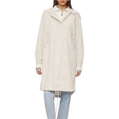 QS Damnylonparkas med huva – avslappnad för fritid och övergång, Ljus beige, XL QS Damnylonparkas med huva – avslappnad för fritid och övergång, Ljus beige, XL