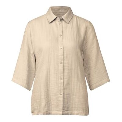 Street One damskjorta muslin, Coastal Beige, 46 Street One damskjorta muslin, Coastal Beige, 46