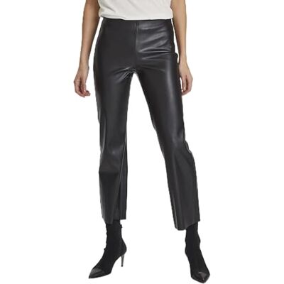 Soaked in Luxury Dam Slkaylee Pu Kickflare byxor, svart, 42 SE Soaked in Luxury Dam Slkaylee Pu Kickflare byxor, svart, 42 SE