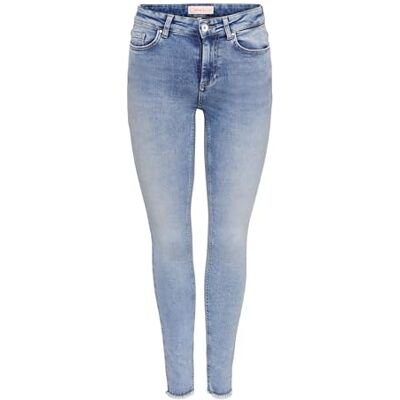 ONLY ONLBLUSH MID SK ANK RAW DNM REA694 15263454, Mellanblå denim, XL / 30L ONLY ONLBLUSH MID SK ANK RAW DNM REA694 15263454, Mellanblå denim, XL / 30L