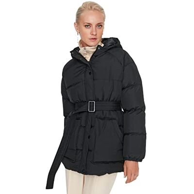 Trendyol damer raka långa ärmar plus size rockar, svart, XL stor Trendyol damer raka långa ärmar plus size rockar, svart, XL stor