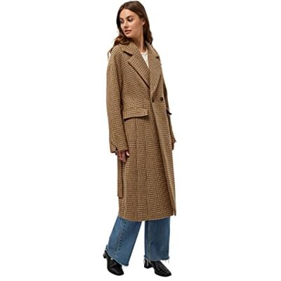 Minus Avita Coat damrock, 9341 Rustik brun rutig, 44 Minus Avita Coat damrock, 9341 Rustik brun rutig, 44