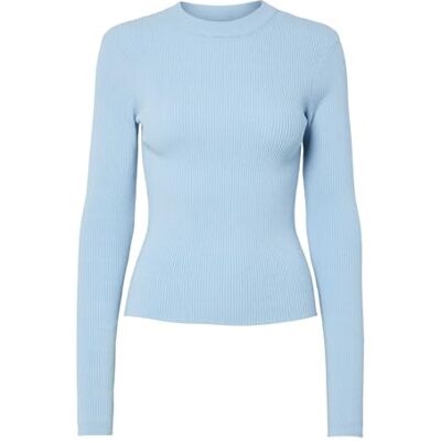PIECES Pcmira New LS O-Neck Knit Noos BC, blå, XS för kvinnor, Blå, XS PIECES Pcmira New LS O-Neck Knit Noos BC, blå, XS för kvinnor, Blå, XS