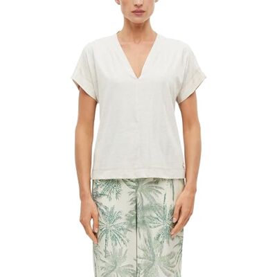 s.Oliver BLACK LABEL s.Oliver dam 2177087 V-ringad T-shirt (1-pack), BRUN, 40 s.Oliver BLACK LABEL s.Oliver dam 2177087 V-ringad T-shirt (1-pack), BRUN, 40
