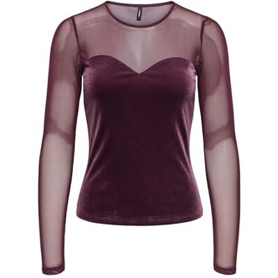 ONLY Onlsmooth L/S Mesh Mix Top Box Jrs, Winetasting, M Dam, Winetasting, M ONLY Onlsmooth L/S Mesh Mix Top Box Jrs, Winetasting, M Dam, Winetasting, M