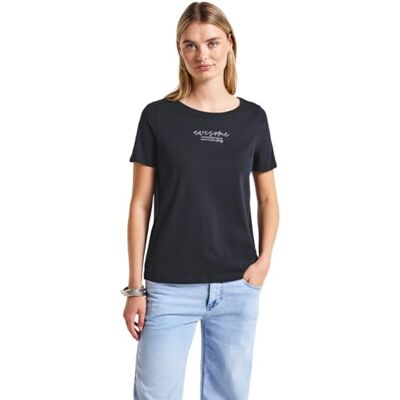 Street One T-shirt med tryck, Djupvatten blå, 40 Street One T-shirt med tryck, Djupvatten blå, 40