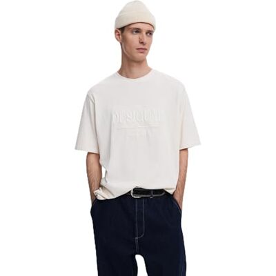 Desigual TS_WASHINGTONEC, 1001 Raw, S, Vit, S Desigual TS_WASHINGTONEC, 1001 Raw, S, Vit, S