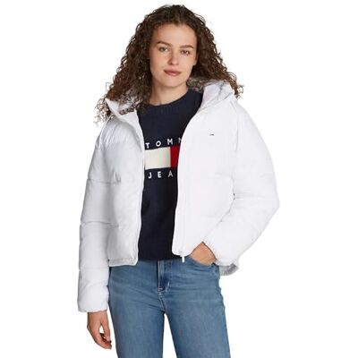 Tommy Jeans TJW ASPEN PUFFER EXT DW0DW18841 pufferjacka, vit (vit), XL, Vit (vit), XL Tommy Jeans TJW ASPEN PUFFER EXT DW0DW18841 pufferjacka, vit (vit), XL, Vit (vit), XL