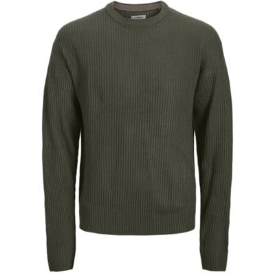 JJ REBEL Jreblogan Knit Crew Neck Sn, Skogsnatt, XXL JJ REBEL Jreblogan Knit Crew Neck Sn, Skogsnatt, XXL