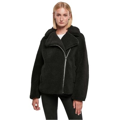 Urban Classics Dam, sherpa, bikerjacka, jacka, svart, L Urban Classics Dam, sherpa, bikerjacka, jacka, svart, L