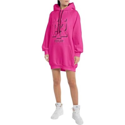 Replay Damsweatshirt, klänning med huva, 106 Fairy Violet, XXS Replay Damsweatshirt, klänning med huva, 106 Fairy Violet, XXS