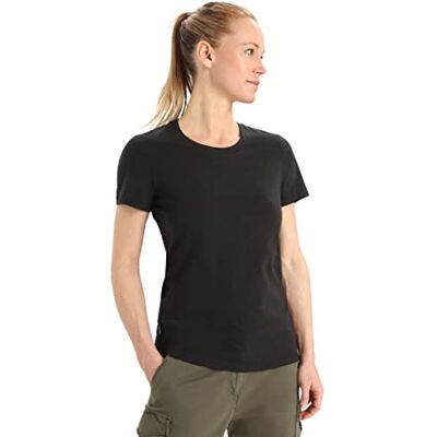 Icebreaker Natural Blend Central Classic kortärmad t-shirt för damer för vardagsbruk, gym och träning Black, XS Icebreaker Natural Blend Central Classic kortärmad t-shirt för damer för vardagsbruk, gym och träning Black, XS