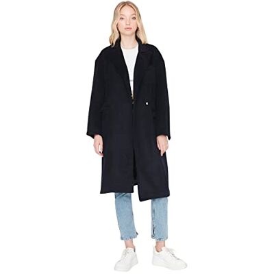 Trendyol Classic Coat – marinblå – maxi, marinblå, 42 Trendyol Classic Coat – marinblå – maxi, marinblå, 42