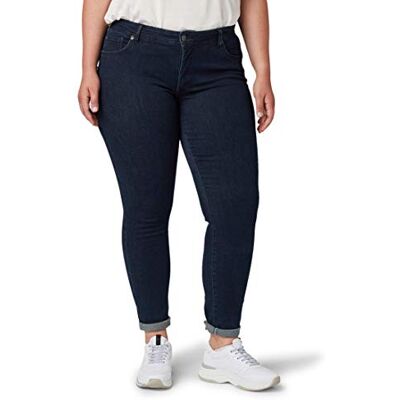 TOM TAILOR Damer Plussize Skinny Jeans 202212 Basic Skinny, 10133 Dark Dye Dlue Denim, 46 Plus size TOM TAILOR Damer Plussize Skinny Jeans 202212 Basic Skinny, 10133 Dark Dye Dlue Denim, 46 Plus size