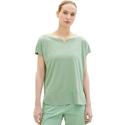 TOM TAILOR Damer T-shirt 1035892, 31034 Okra Green, XXS TOM TAILOR Damer T-shirt 1035892, 31034 Okra Green, XXS