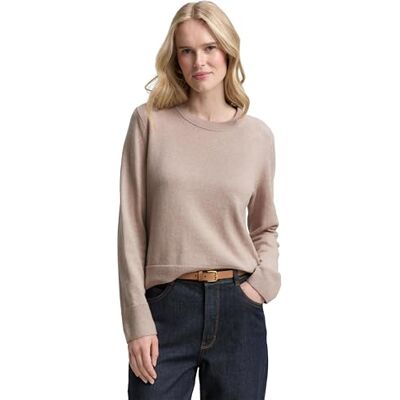 TOM TAILOR damtröja, 38330 – mjuk taupe melerad, XXL TOM TAILOR damtröja, 38330 – mjuk taupe melerad, XXL