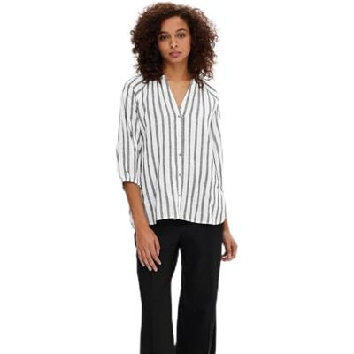 SELECTED FEMME blus för damer, Snövit/ränder: svarta ränder, 40 SELECTED FEMME blus för damer, Snövit/ränder: svarta ränder, 40