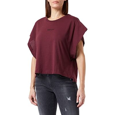 Replay Damer W3685 T-shirt, 459 vinröd röd, XS Replay Damer W3685 T-shirt, 459 vinröd röd, XS