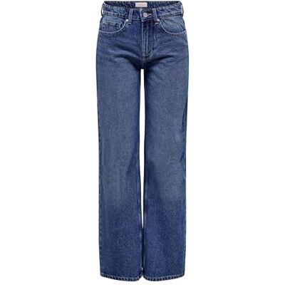 ONLY Onlcarla Mid Wide DNM Ana267, jeans dam, Medium Denim Blå, 28W / 32L ONLY Onlcarla Mid Wide DNM Ana267, jeans dam, Medium Denim Blå, 28W / 32L