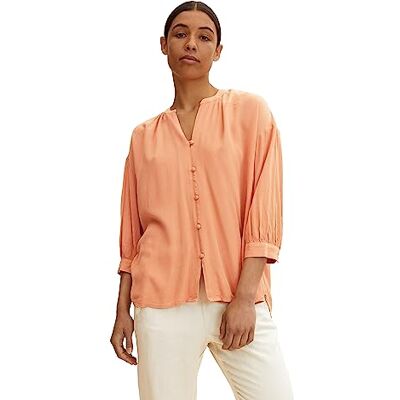 TOM TAILOR Damer Blus med 3/4 ärm 1031262, 29519 Cantaloupe Orange, 38 TOM TAILOR Damer Blus med 3/4 ärm 1031262, 29519 Cantaloupe Orange, 38