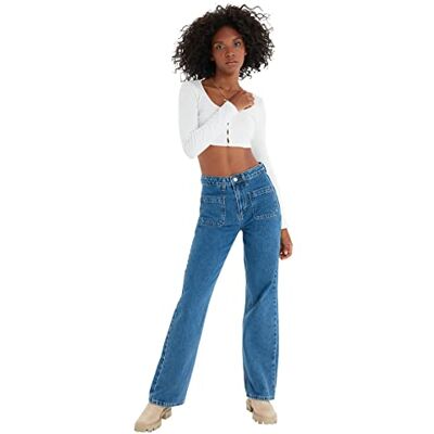 Trendyol Dam jeans, blå, 38 SE Trendyol Dam jeans, blå, 38 SE