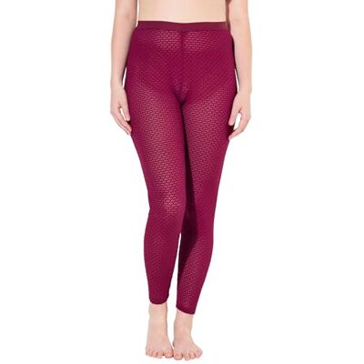 Ulla Popken damer stora storlekar överdimensionerade plus size leggings, diamantspets, något transparent, Mörka bär, 62/64 SE Ulla Popken damer stora storlekar överdimensionerade plus size leggings, diamantspets, något transparent, Mörka bär, 62/64 SE