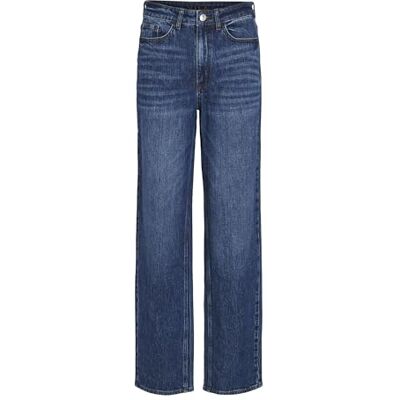Vila dam dam passform hög midja vikelly jaf Hw raka jeans Noos, Medium blå denim 1, 36W / 30L Vila dam dam passform hög midja vikelly jaf Hw raka jeans Noos, Medium blå denim 1, 36W / 30L