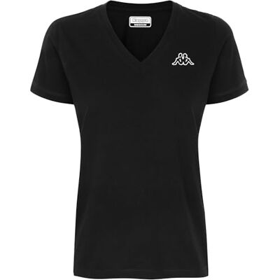Kappa Logo CABOU T-shirt, Dam, Svart, XL Kappa Logo CABOU T-shirt, Dam, Svart, XL