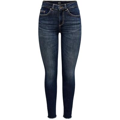 ONLY ONLBLUSH MID SK Ankel RW DNM DOT245 NOOS, Mörkblå denim, (XS) W x 34L ONLY ONLBLUSH MID SK Ankel RW DNM DOT245 NOOS, Mörkblå denim, (XS) W x 34L