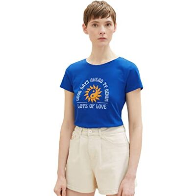 TOM TAILOR Denim Dam 1036549 t-shirt, 14531-Shiny Royal, S, 14531 Glänsande kunglig, S TOM TAILOR Denim Dam 1036549 t-shirt, 14531-Shiny Royal, S, 14531 Glänsande kunglig, S