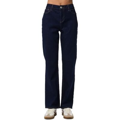 PIECES Pckelly Mw raka jeans näsa Noos Bc, Mörkblå denim, 30W / 32L PIECES Pckelly Mw raka jeans näsa Noos Bc, Mörkblå denim, 30W / 32L