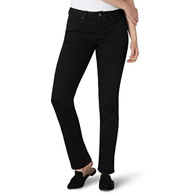Lee Women's Legendary Mid Rise Rak Leg Jean, svart, 46 Lee Women's Legendary Mid Rise Rak Leg Jean, svart, 46