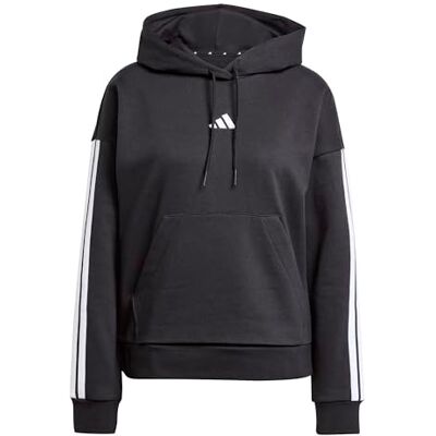 adidas dam Essentials 3-Stripes Fleece Hoodie Sweatshirt, black/white, XS adidas dam Essentials 3-Stripes Fleece Hoodie Sweatshirt, black/white, XS