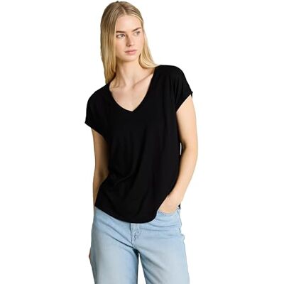 TOM TAILOR Denim 1050517 T-tröja, 14482-djup svart, L dam TOM TAILOR Denim 1050517 T-tröja, 14482-djup svart, L dam