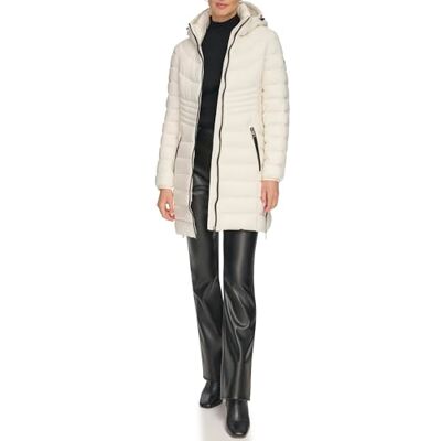 DKNY Dam packbar dragkedja fram, pärla, L, Vit, L DKNY Dam packbar dragkedja fram, pärla, L, Vit, L