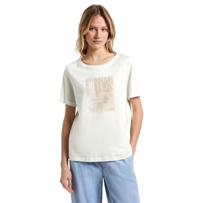 Street One dam-t-shirt med tryck på framsidan, Vit, 44 Street One dam-t-shirt med tryck på framsidan, Vit, 44