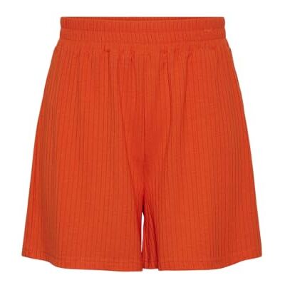 PIECES Pckylie Hw Noos shorts för kvinnor, Tangerine tango, L PIECES Pckylie Hw Noos shorts för kvinnor, Tangerine tango, L